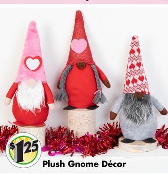 Dollar Tree Plush gnome décor offer