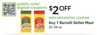 Publix Any 1 Bertolli Skillet Meal 22-36-oz offer