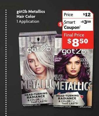 Family Dollar Got2b metallics hair color offer