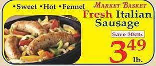 Market Basket Market basket fresh italian sausage offer