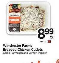 Tops Winchester farms breaded chicken cutlets offer