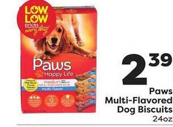 Weis Markets Paws multi-flavored dog biscuits offer