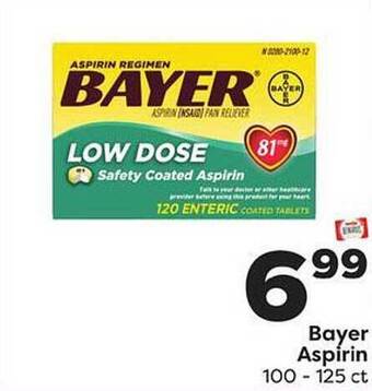 Weis Markets Bayer aspirin offer