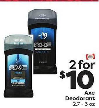 Weis Markets Axe deodorant offer
