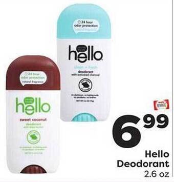 Weis Markets Hello deodorant offer