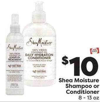 Weis Markets Shea moisture shampoo or conditioner offer
