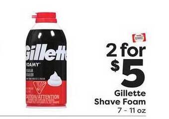 Weis Markets Gillette shave foam offer