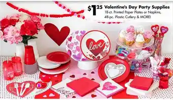 Dollar Tree Valentine's day party supplies offer