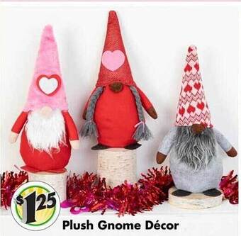 Dollar Tree Plush gnome décor offer