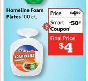 Family Dollar Homeline foam plates offer