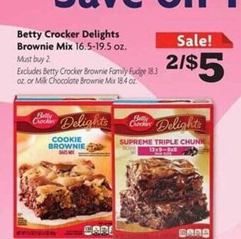 Family Dollar Betty crocker delights brownie mix offer