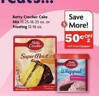 Family Dollar Betty crocker cake mix or frosting offer