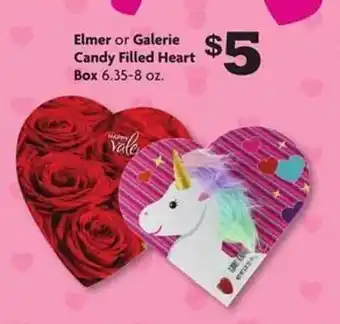 Family Dollar Elmer or galerie candy filled heart box offer