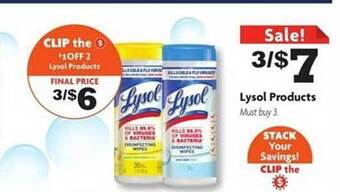 Family Dollar Lysol products offer