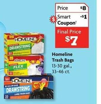 Family Dollar Homeline trash bags offer
