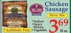 Market Basket Chicken sausage offer