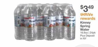Kinney Drugs Kinney spring water offer