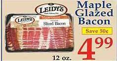 Market Basket Leidy's maple glazed bacon offer