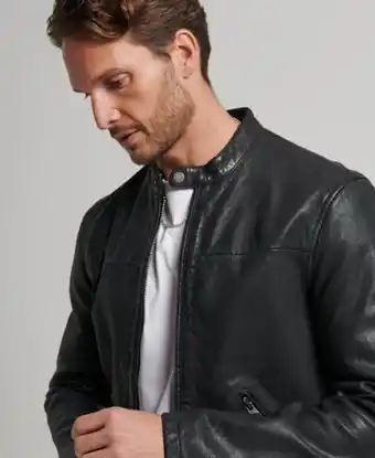 Heritage leather sports racer jacket