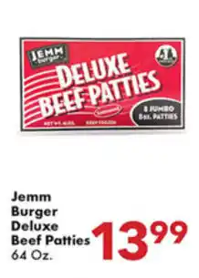 Fairplay Jemm Burger Deluxe Beef Patties 64 oz offer