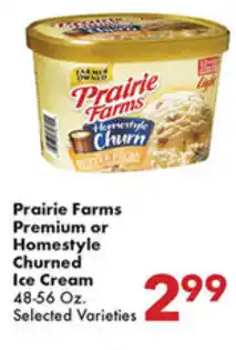 Fairplay Prairie Farms Premium or Homestyle Churned Ice Cream 48-56 oz offer
