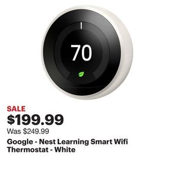 Best Buy Google - nest learning smart wifi thermostat - white offer