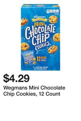 Wegmans Wegmans mini chocolate chip cookies, 12 count offer