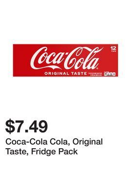 Wegmans Coca-cola cola, original taste, fridge pack offer