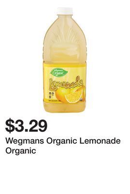 Wegmans Wegmans organic lemonade organic offer