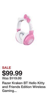 Game Stop Razer kraken bt hello kitty and friends edition wireless gaming headset for mobile offer
