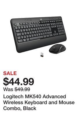 Office Depot Logitech mk540 advanced wireless keyboard and mouse combo, black offer