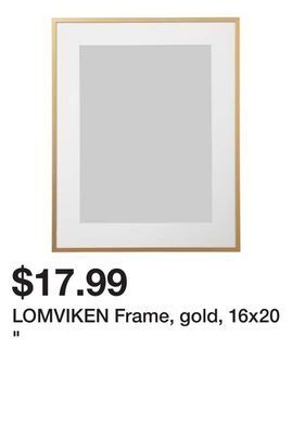 Ikea Lomviken frame, gold, 16x20 " offer