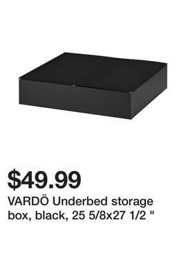 Ikea Vardö underbed storage box, black, 25 5/8x27 1/2 " offer