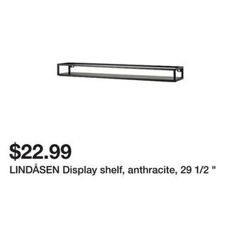 Ikea Lindåsen display shelf, anthracite, 29 1/2 " offer