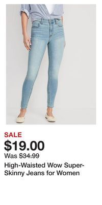 Old Navy High-waisted wow super-skinny jeans for women offer