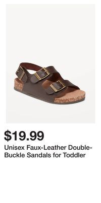 Old Navy Unisex faux-leather double-buckle sandals for toddler offer