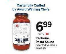 Tops Carbone pasta sauce offer