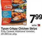 Tops Tyson crispy chicken strips offer