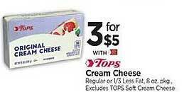 Tops Tops cream cheese offer