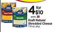 Tops Kraft natural shredded cheese offer