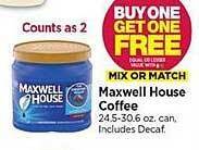 Tops Maxwell house coffee offer
