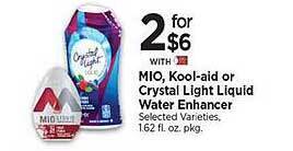 Tops Mio, kool-aid or crystal light liquid water enhancer offer