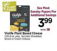 Tops Violife plant based cheese offer