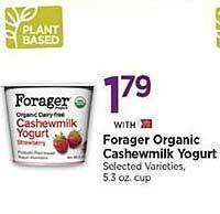 Tops Forager organic cashewmilk yogurt offer