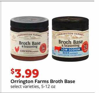 Fareway Orrington farms broth base offer