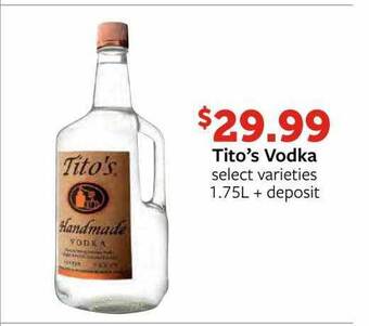 Fareway Tito's vodka offer