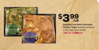 Grocery Outlet Branding iron ranch marinated chicken thighs offer