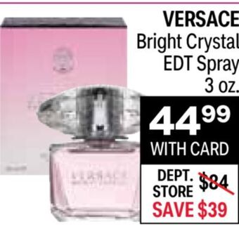 CVS Versace bright crystal edt spray 3 oz. offer