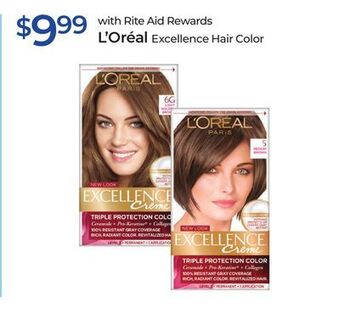 Rite Aid L'oréal excellence hair color offer