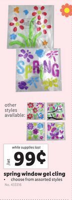 Lidl Spring window gel cling offer